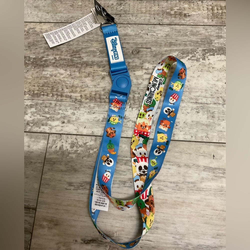 NWT Disney Parks Munchlings Characters Pin Trading Reversible Lanyard